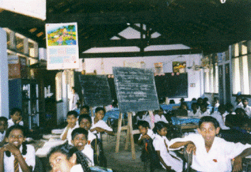 Pupils in a classroom in Sri Lanka